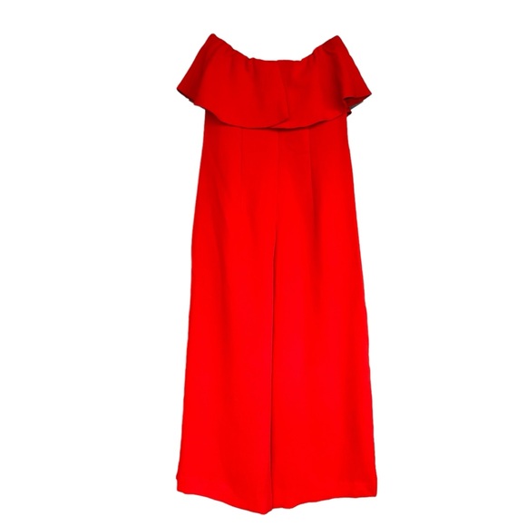 Aritzia Babaton Red Off Shoulder Flutter Jumpsuit Size 00 Missing Belt NWOT - Picture 3 of 17